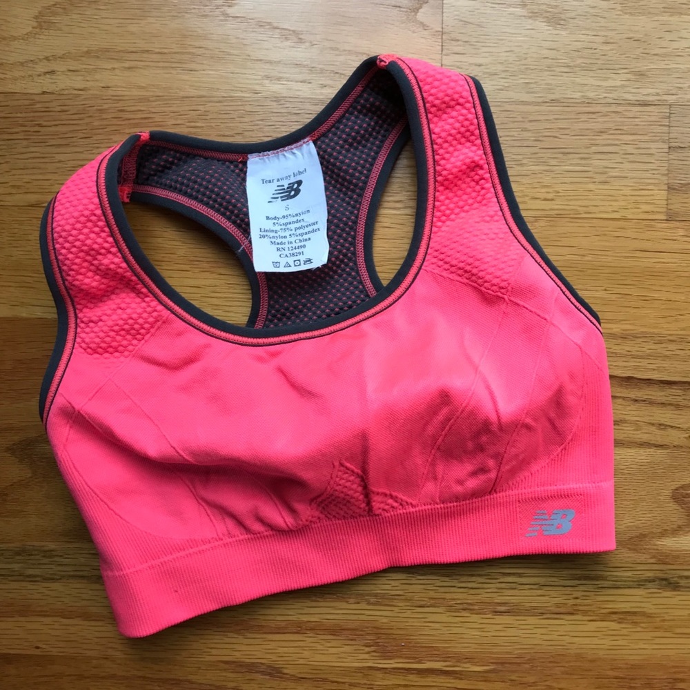 New Balance bright pink sports bra